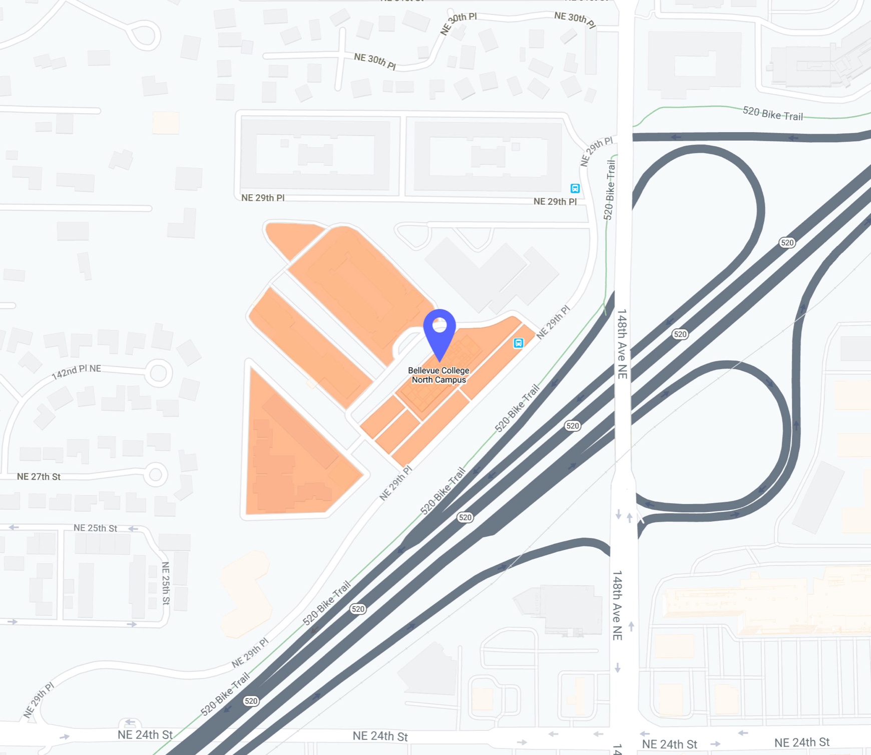 North Campus parking map