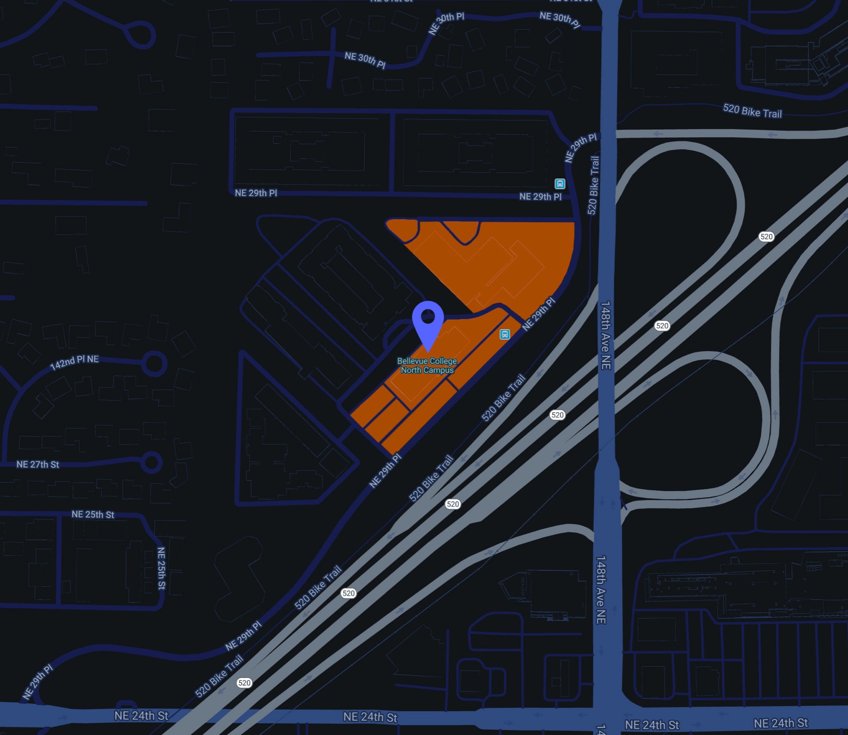 North Campus parking map