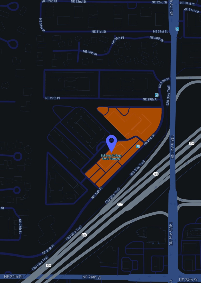 North Campus parking map